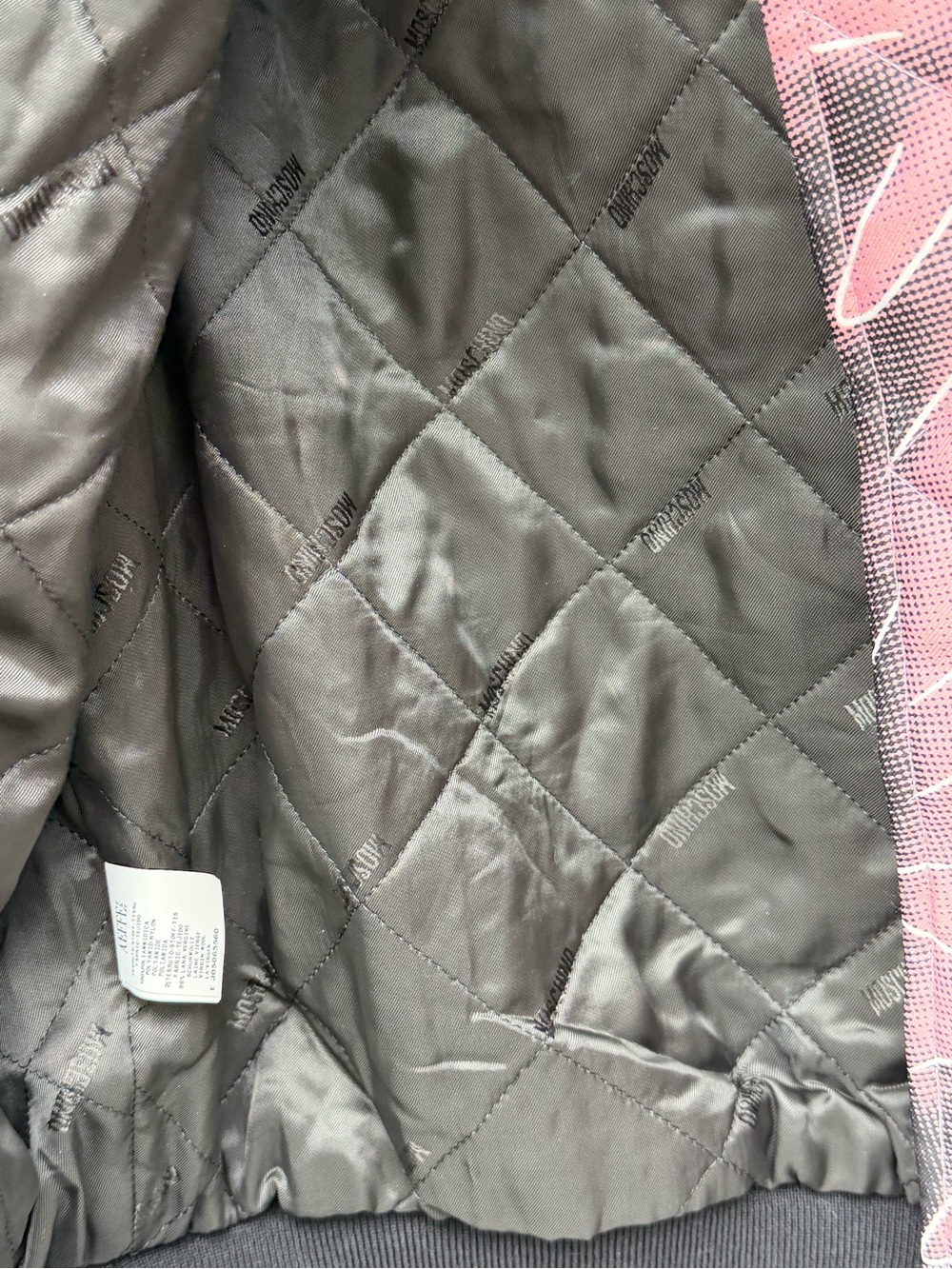 Moschino Couture Pink Graphic Bomber Jacket - Picture 6 of 6